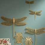 Настенный декор из двух декоративных стрекоз Flight of the Dragonfly варинант исполнения - 2 | Loft Concept в Твери