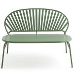 Зелёная скамья из стали Goodwin Metal Bench Green варинант исполнения - 5 | Loft Concept в Твери