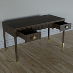 Письменный стол Elsa Dreams Walnut Шпон дерево с двумя ящиками варинант исполнения - 3 | Loft Concept в Твери