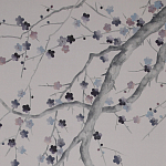 Обои ручная роспись Plum Blossom Special Colourway on Lilac Hint dyed silk варинант исполнения - 1 | Loft Concept в Твери