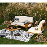 Двухместный диван из акации без подлоконтиков Amra варинант исполнения - 3 | Loft Concept в Твери