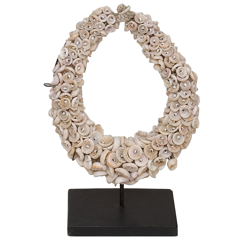 Этническое ожерелье из светлых круглых ракушек Mushroom Necklace Бежевый Черный Этническое ожерелье из светлых круглых ракушек Mushroom Necklace Бежевый Черный в Твери | Loft Concept