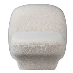 Кресло без подлокотников с обивкой из белой ткани букле Pacification варинант исполнения - 2 | Loft Concept в Твери