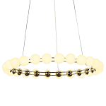 Люстра светодиодная кольцевая с круглыми плафонами белого цвета PEARLS Suspension 48 варинант исполнения - 3 | Loft Concept в Твери