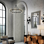 Люстра круглая с литыми стеклянными дисками Olympe Glass Chandelier варинант исполнения - 4 | Loft Concept в Твери