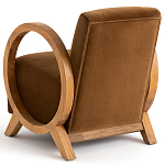 Кресло с круглыми деревянными подлокотниками Modesto Chair варинант исполнения - 4 | Loft Concept в Твери