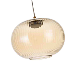 Подвесной светильник с янтарным рифленым стеклянным плафоном Ferm Living варинант исполнения - 5 | Loft Concept в Твери