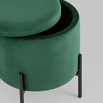 Зеленый пуф на черных ножках SANJAY варинант исполнения - 3 | Loft Concept в Твери