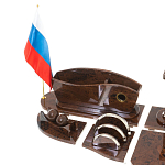 Настольный письменный набор с часами из природного камня обсидиана Competent Leader варинант исполнения - 3 | Loft Concept в Твери