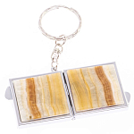 Зеркало брелок складное двухстороннее из натурального камня Оникс Silver Stone Mirrors варинант исполнения - 5 | Loft Concept в Твери