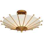 Потолочный светильник в форме конуса с каркасом золотого цвета и тканевым абажуром Inspiration in Light варинант исполнения - 2 | Loft Concept в Твери