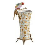 Ваза фарфоровая с птицей на бронзовой ветке Garden of Eden варинант исполнения - 2 | Loft Concept в Твери