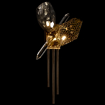 Бра с 2-мя плафонами из стекла и металла и вертикальными подвесками Gilded Mirage  варинант исполнения - 4 | Loft Concept в Твери