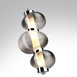 Подвесной светильник с 3-мя рифлеными стеклянными шарами Marcelh Light варинант исполнения - 9 | Loft Concept в Твери