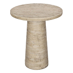 Столик приставной с круглой столешницей Textured Cream Table варинант исполнения - 1 | Loft Concept в Твери