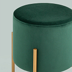 Зеленый пуф на золотистых ножках SANJAY варинант исполнения - 2 | Loft Concept в Твери