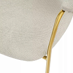 Стул Singer Chair с подлокотниками серый на золотистых ножках варинант исполнения - 7 | Loft Concept в Твери