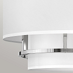 Потолочный светильник с двухслойным белым текстильным абажуром Hinkley варинант исполнения - 23 | Loft Concept в Твери