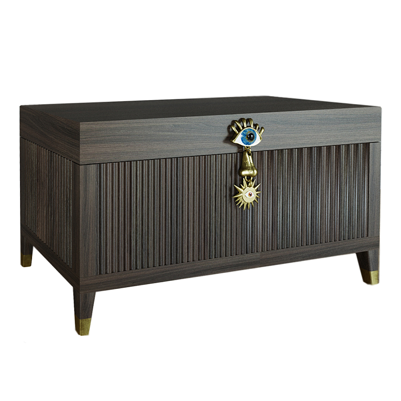 Большой дизайнерский Сундук Elsa Dreams Walnut Орех Золотой в Твери | Loft Concept 