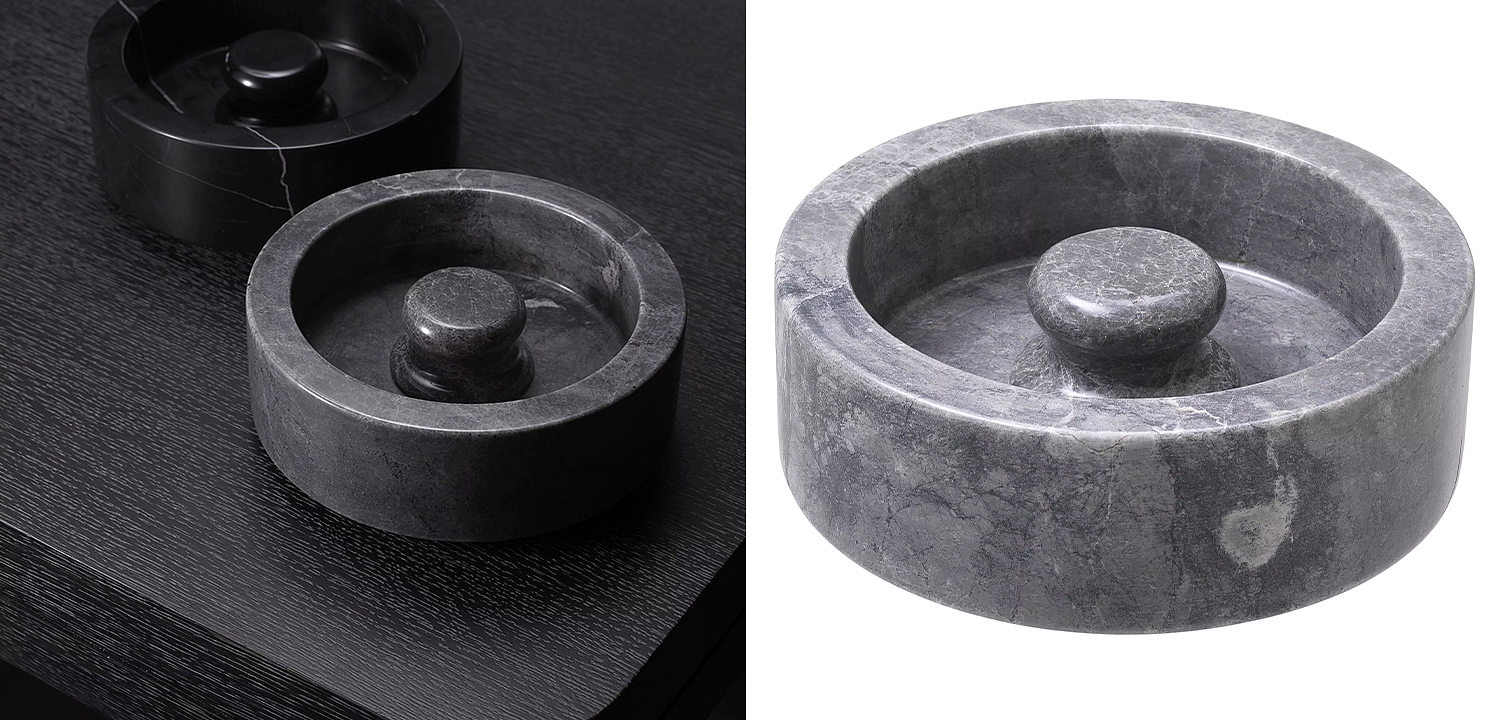 Пепельница Eichholtz Ashtray Poulsen Grey Пепельница Eichholtz Ashtray Poulsen Grey - Loft-Concept в Твери