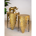 Столик дизайнерский Copper streaks варинант исполнения - 8 | Loft Concept в Твери