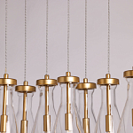 Люстра с 9-ю прозрачными стеклянными плафонами в форме капли Lucid Rain  варинант исполнения - 6 | Loft Concept в Твери