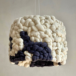 Светильник вязаный из шерсти Черно-белый варинант исполнения - 1 | Loft Concept в Твери