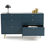 Комод с 6 выдвижными ящиками Scale Ornament Blue Chest of Drawers варинант исполнения - 4 | Loft Concept в Твери