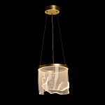 Подвесной светильник цилиндрической формы с прозрачным волнистым плафоном Wave Line варинант исполнения - 3 | Loft Concept в Твери