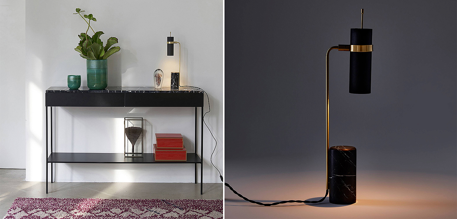 Настольная лампа Detlef Table lamp black marble Настольная лампа Detlef Table lamp black marble - Loft-Concept в Твери