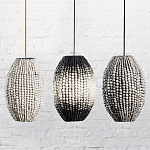 Подвесной светильник вертикальной овальной формы украшенный круглыми бусинами Gradient Oval Pendant Lamp  варинант исполнения - 2 | Loft Concept в Твери