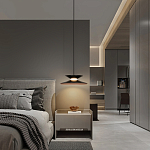 Подвесной светильник черного цвета из металла Obsidian Touch варинант исполнения - 5 | Loft Concept в Твери