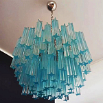 Дизайнерская люстра Blue Lagoon glass бирюзовое стекло  варинант исполнения - 3 | Loft Concept в Твери