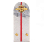 Сувенир Погон МВД из натурального камня мрамор Souvenir Epaulets варинант исполнения - 1 | Loft Concept в Твери