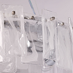 Люстра круглая с подвесными прямоугольными пластинами из стекла Glacier Panels варинант исполнения - 4 | Loft Concept в Твери