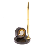 Часы настольные с ручкой из натурального камня Stone Clock варинант исполнения - 11 | Loft Concept в Твери