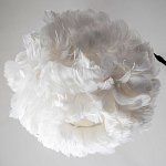 Изогнутый торшер с декором в виде перьев Plumage White Floor Lamp варинант исполнения - 3 | Loft Concept в Твери