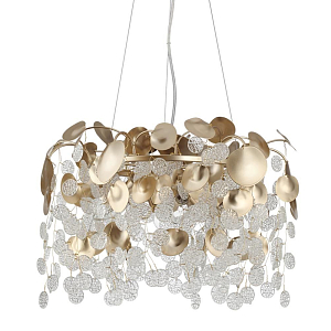 Люстра с декоративными подвесками из прозрачного стекла в форме монеток FAIRYTREE Light