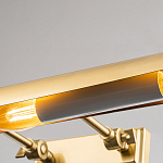 Светильник для картин цвета состаренная латунь с широким плафоном на прямоугольном основании Elstead Lighting варинант исполнения - 2 | Loft Concept в Твери