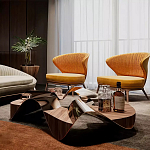 Дизайнерский журнальный стол волнистой формы Nyxacad варинант исполнения - 4 | Loft Concept в Твери