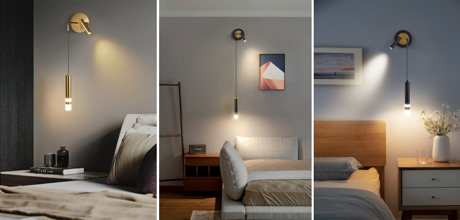 Бра-спот с подвесным светильником Spot Sconce Hanging Lamp Бра-спот с подвесным светильником Spot Sconce Hanging Lamp - Loft-Concept в Твери