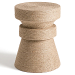 Приставной стол с отделкой из джута Juti D35 см варинант исполнения - 1 | Loft Concept в Твери