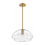 Подвесной светильник с прозрачным двойным стеклянным плафоном в форме купола и внутренней сферой Hinkley варинант исполнения - 10 | Loft Concept в Твери
