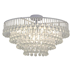 Люстра подвесная круглая с молочными стеклянными подвесками в форме капель Droplet Chandelier варинант исполнения - 2 | Loft Concept в Твери