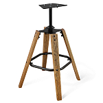 Барный стул со спинкой и подлокотниками на 4-х деревянных ножках Douglas Rhombus Серый Велюр варинант исполнения - 5 | Loft Concept в Твери