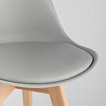 Стул с основой из пластика и мягким сиденьем Arvika Grey варинант исполнения - 7 | Loft Concept в Твери