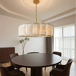 Люстра круглая Д50 см с абажуром из прямоугольных панелей Calling to Shine варинант исполнения - 3 | Loft Concept в Твери