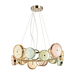 Люстра с плафонами из разноцветного стекла Glass Peonies варинант исполнения - 2 | Loft Concept в Твери