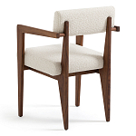 Кресло обеденное Alcove White Boucle из массива ореха варинант исполнения - 4 | Loft Concept в Твери