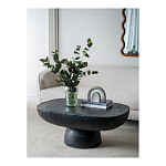 Столик кофейный черного цвета с овальной столешницей и круглым основанием Black Dalmen Table варинант исполнения - 8 | Loft Concept в Твери